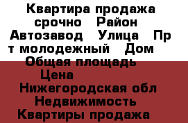 Квартира продажа срочно › Район ­ Автозавод › Улица ­ Пр-т молодежный › Дом ­ 10 › Общая площадь ­ 34 › Цена ­ 1 650 000 - Нижегородская обл. Недвижимость » Квартиры продажа   